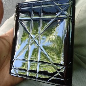 Christian Dior lady Dior patent leather trifold